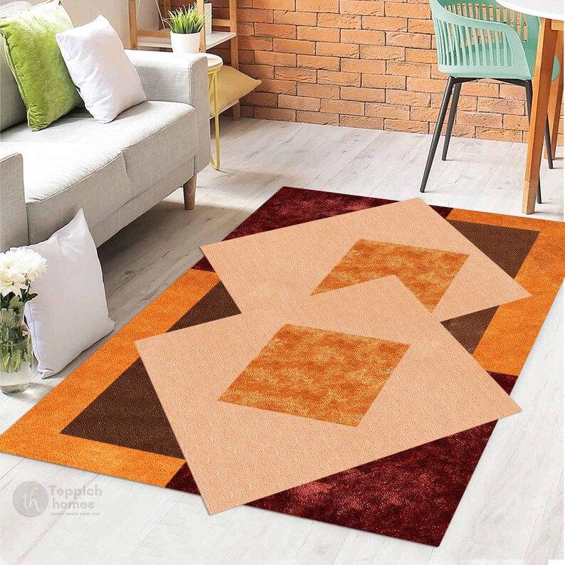 8x10, 8x11, 9x10, 9x12 | Contemporary Carpet | Handmade | Wool, Silk Carpet | Bedroom | Living Room | Hand Tufted