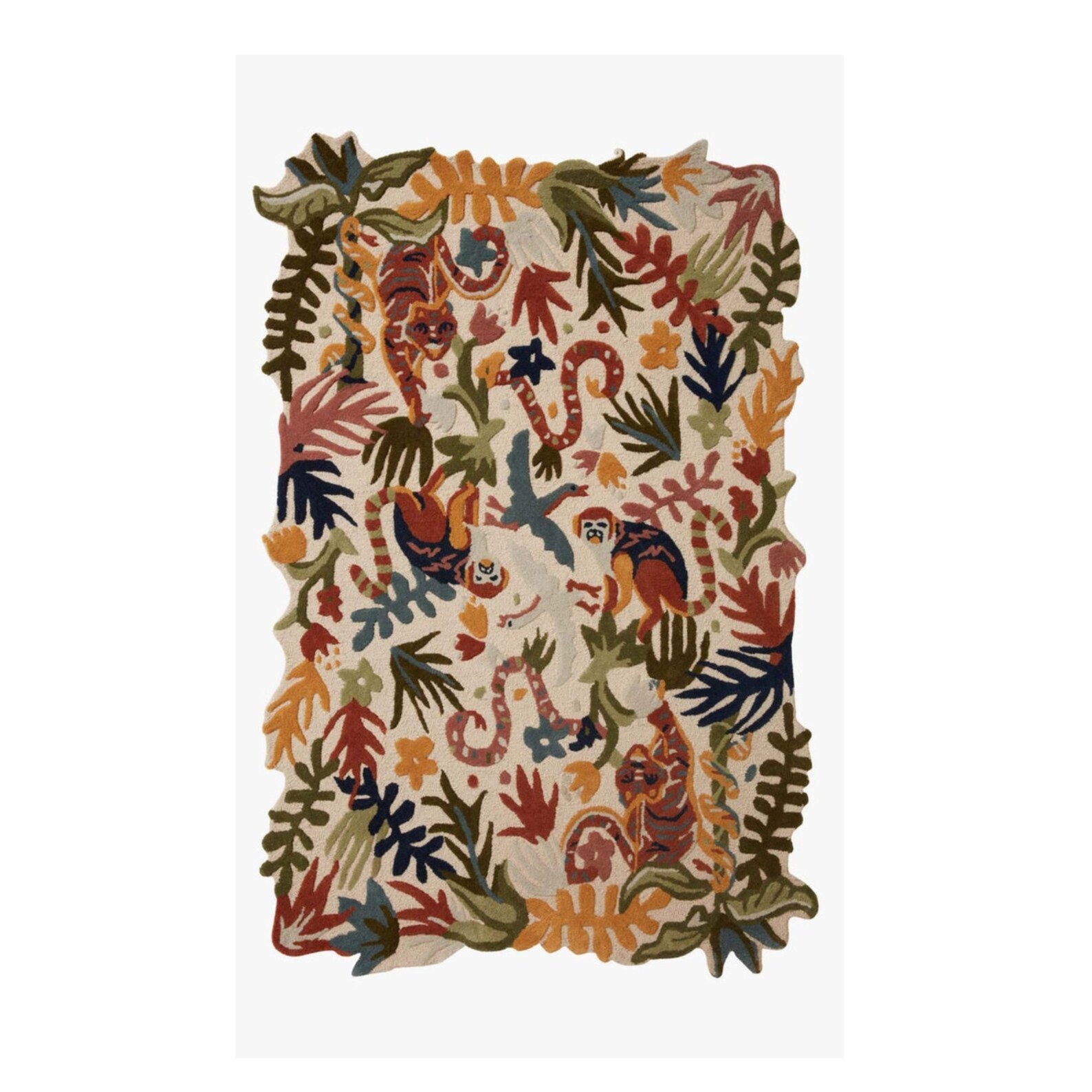 Tufted Eden Rug Hand Tuft Loop Cut Multi Colored Large Area Etsy