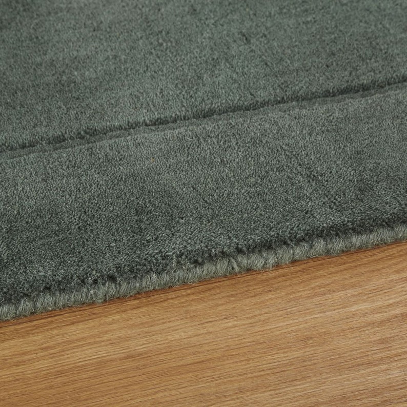 Dark Grey Area Rug Hand Tufted 8x10, 8x11, 9x10, 9x13 Wool Rug Rug For Living Room Bedroom image 2