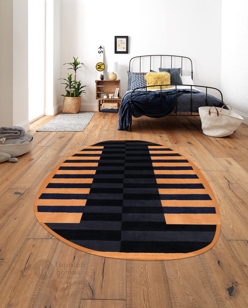 Oval Area Rug , Wool Tufte Rug, 5x7, 5x8, 6x8, 6x9, 7x10, Oval Hand