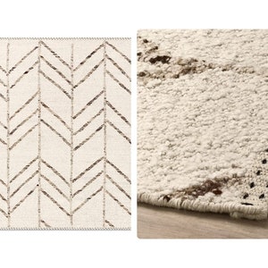 Neutral Hand Knotted Wool Rug | Morrocan Rug | Shritija Ivory Wool Rugs | 12x15 Rug Neutral Wool | Taani Wool Rugs