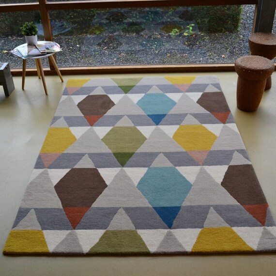 Wool Rug Riesco Mid Century Modern