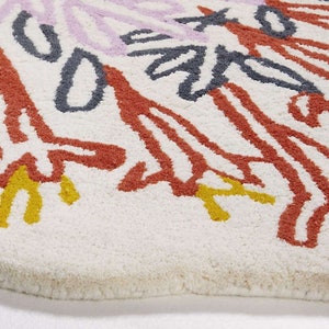 Woolen Area Rug Custom Round Rug 6ftx6ft, 8ftx8ft, 9ftx9ft, 10ftx10ft Modern Floor Carpet Circle Carpet image 3