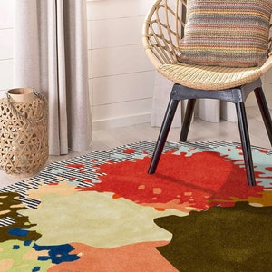 Irregular Rugs Tufted Round Wool Area Rug 5x5, 6x6, 7x7, 8x8 Irregular ...