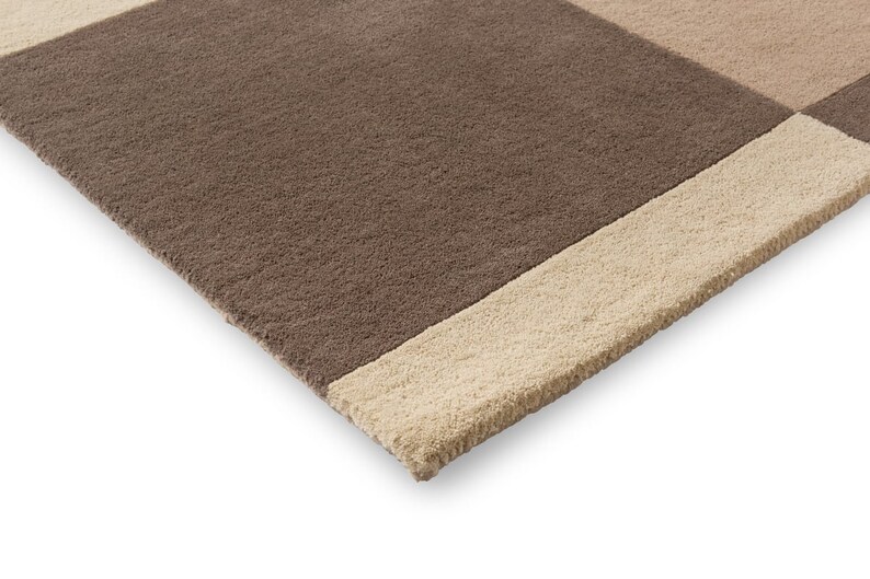 Wool Carpet 8x10, 8x11, 6x9, 6x10 Hand Tufted Geometric Rug Tuffed Living Room Rug image 4