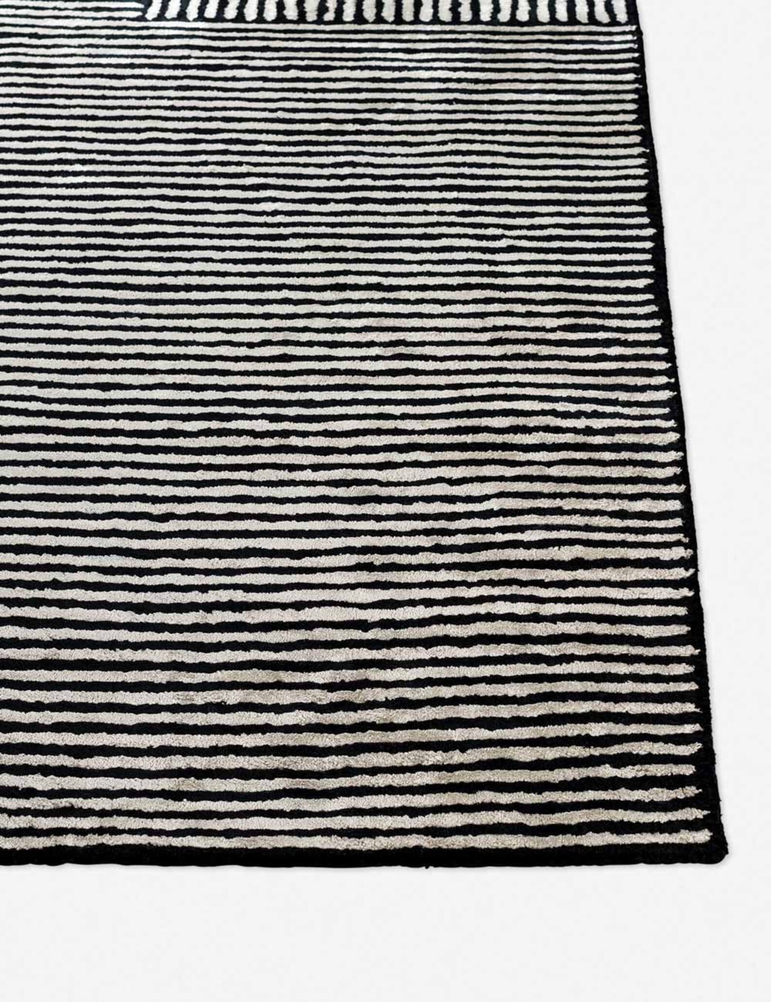 Hand Tufted Rug Wool Rug Black Cream Rug Area Rug 4x6 Etsy