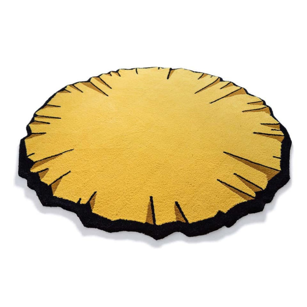 Yellow Round Rug Tufted Rugs Living Room Rugs 5x5, 6x6, 7x7, 8x8 , 9x9
