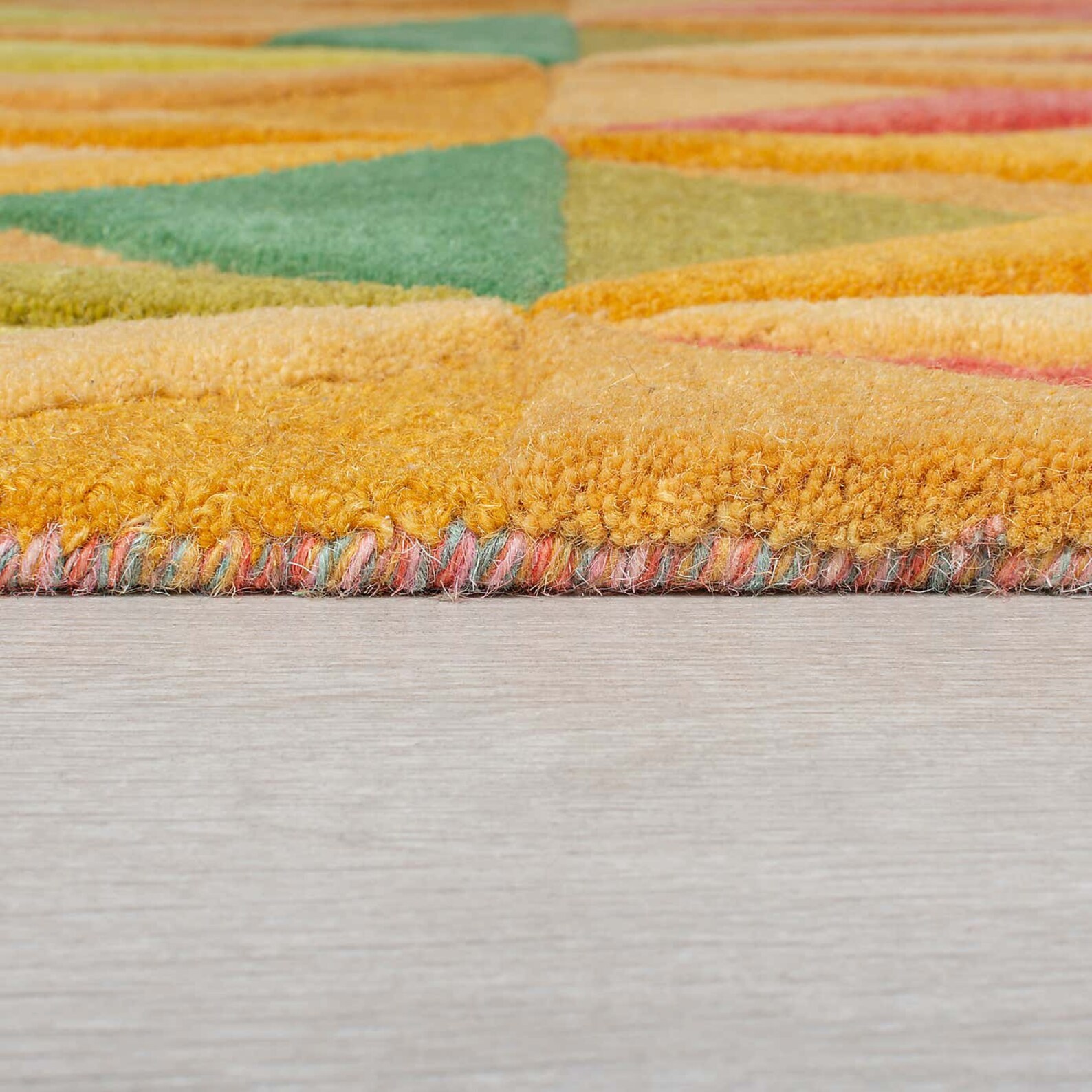 Handmade Hand Tufte Illusion Rugs With Yellow Color for Living Etsy