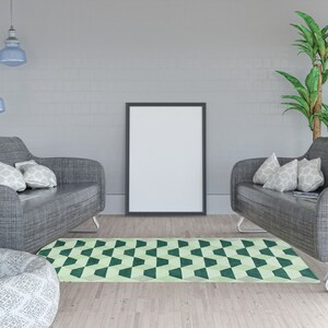 Rug Green Color | 5x7, 6x8, 8x10, 9x12 | Large Area Rug | Wool Carpet | Hand Tufted | Living Room