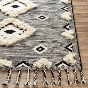 8x10, 8x11 Hand Woven Rug Moroccan Carpet 9x13, 10x14 Modern Floor Rug Handmade Woven Wool Carpet 10x13 image 3