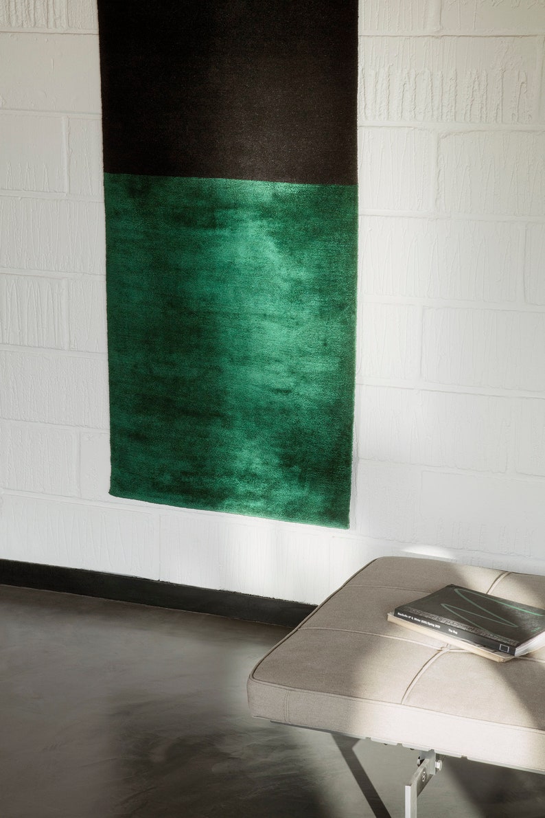 8x13 Emerald Green Rug 5x7, 5x8, 6x8 Wool Area Rug Bedroom Hand Tufted Living Room image 6