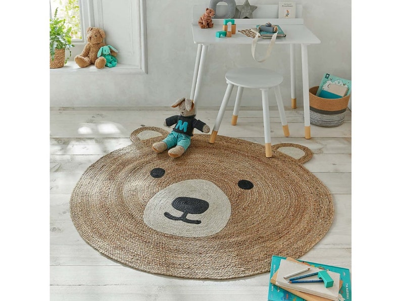 Braide Jute Bear Round Rug Jute Rug Round 8 Foot Round Etsy