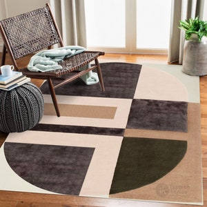 Viscose Area Rug | Hand Tufted | 5x7, 5x8, 6x8, 6x9 | Wool Carpet | Living Room | Bedroom | Contemporary Rug