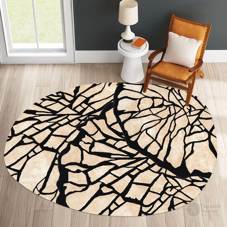 Living Room Rug | Hand Tufted, 6x8, 6x9, 7x10, 8x10 | Oval Silk Rug | Living, Bed, Dinning Room | Contemporary Carpet