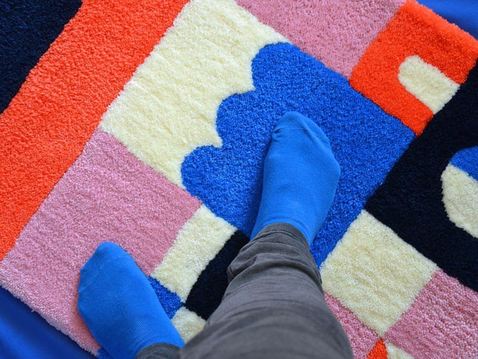 Orange Tufted Rugs 10x14 Area Rug 9x12 Area Rugs Area Etsy