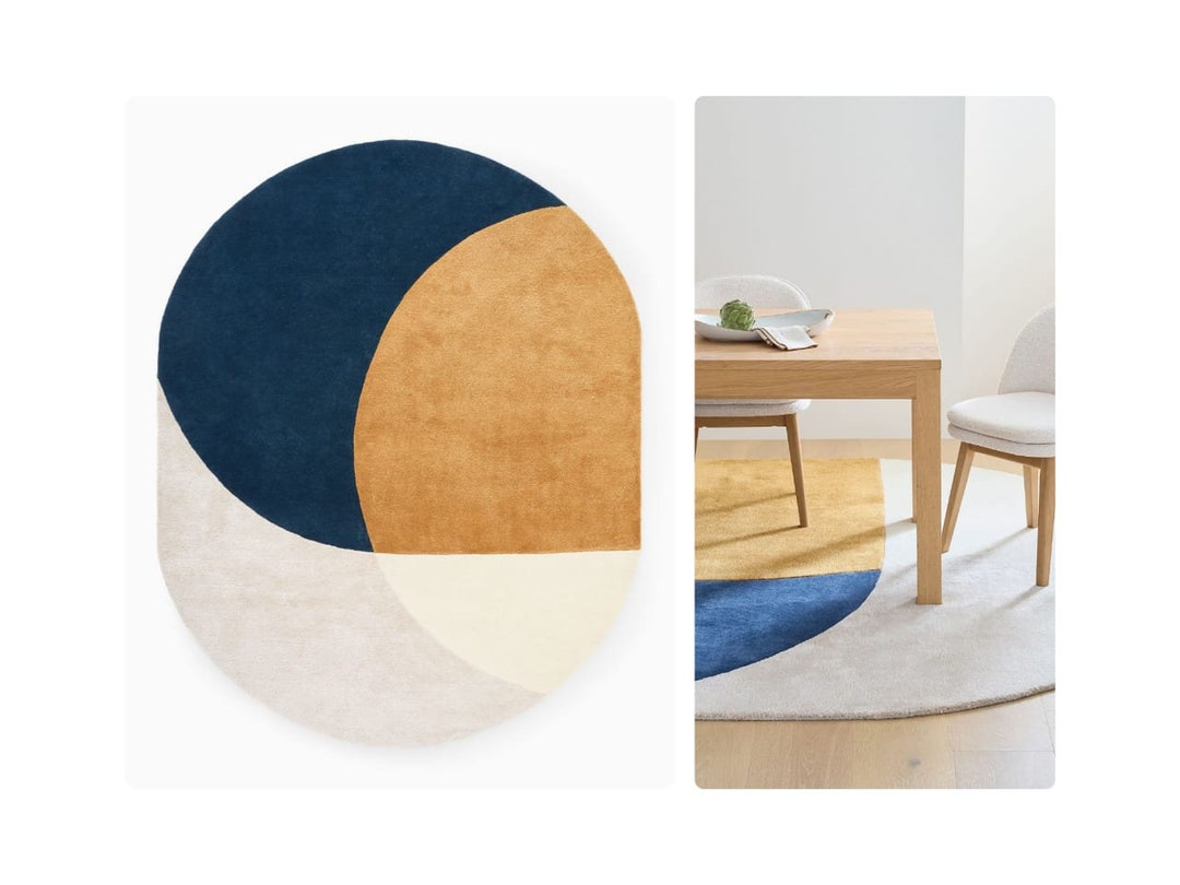 Hand Tufte Oval Rug 8x10 Oval Rugs Hand Tufted Oval Rug Etsy