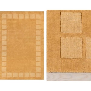 Yellow Woven Rugs | 6x9, 6x10, 7x10, 8x10 | Handmade | Geometric Rug | Living, Bed, Hallway Room