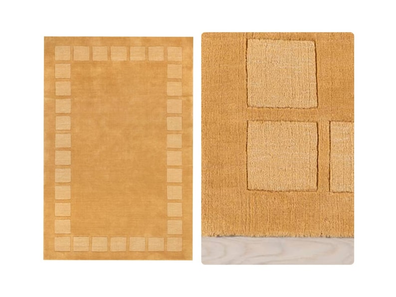 Yellow Woven Rugs | 6x9, 6x10, 7x10, 8x10 | Handmade | Geometric Rug | Living, Bed, Hallway Room