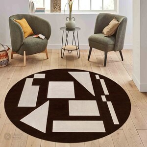 Circle Rug Hand Tufted 5x5, 6x6, 7x7, 8x8 Round Wool Rug Living Room ...