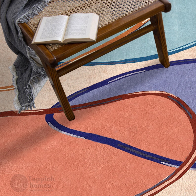 Wool Geometric Rug | Hand Tufted | 8x10, 8x11, 8x13, 9x10 | Geometric Carpet | Bedroom | Living Room
