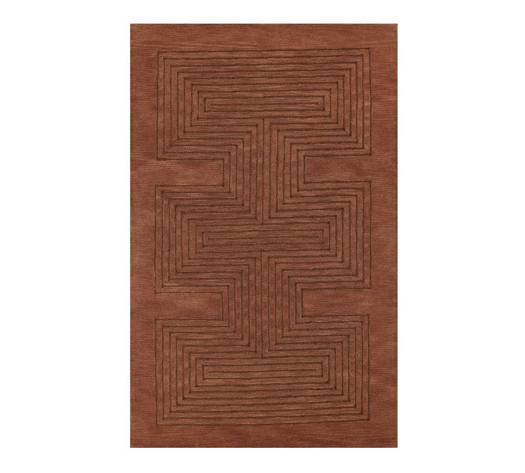 Handmade Top Rated Rug Samia Handtufted Wool Rug Brown Woolen Area Rug