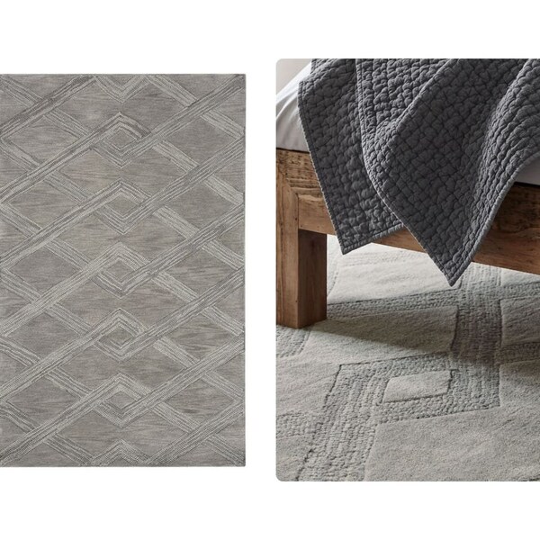 Chase Textured Hand Tufted Wool Rug Etsy