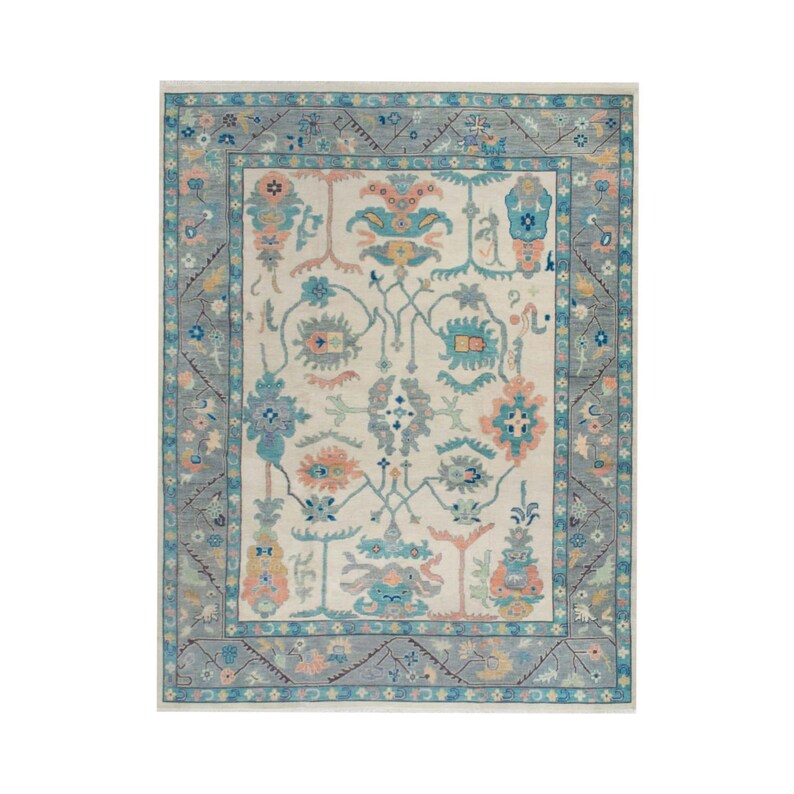 Hand Knotted Wool Area Rug 8x10, 8x11, 9x10, 9x12, 10x13 Living Room