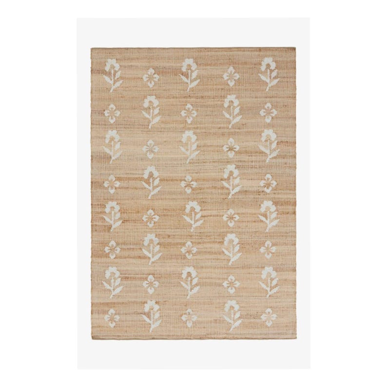 Jute Area Rug Living Room Hand Woven 5x7, 5x8, 6x8, 6x9, 7x9 Natural