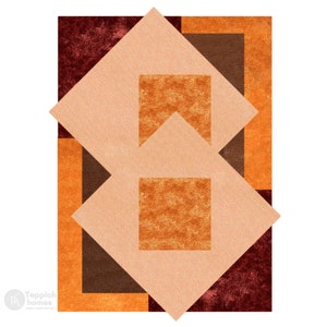 8x10, 8x11, 9x10, 9x12 | Contemporary Carpet | Handmade | Wool, Silk Carpet | Bedroom | Living Room | Hand Tufted
