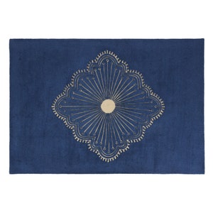 Rug For Living Room 8x10, 8x11, 9x10, 9x12 Hand Tufted Blue Wool Rug Bedroom Contemporary Carpet image 6