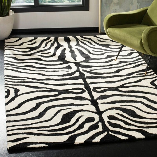 Zebra Rug Etsy