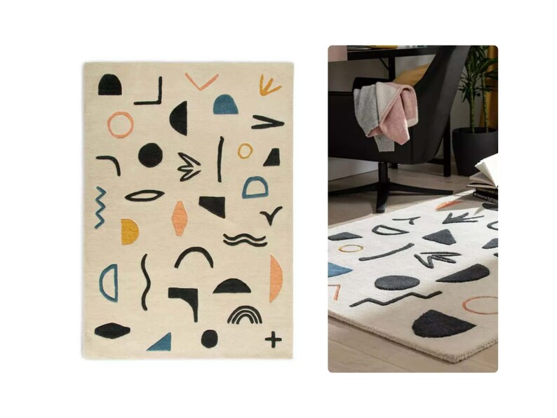 10x10 Area Rug, Cream Nursery Rugs, Hand Tufted, 5x7, 5x8, 6x8, 6x9