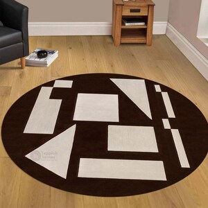 Circle Rug Hand Tufted 5x5, 6x6, 7x7, 8x8 Round Wool Rug Living Room ...