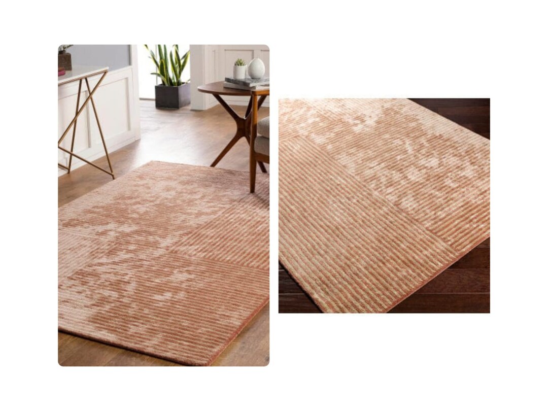 Viscose 10x14 Rugs Tufted Rugs 9x12 Striped Tufte 10x10 Etsy