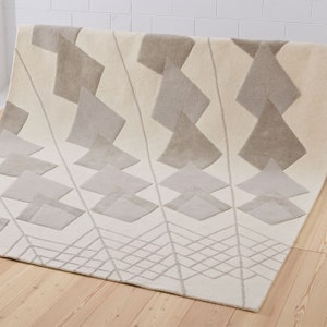 Hand Tufted, Wool Area Rug, 5x7, 5x8, 6x8, 6x9, Viscose Carpet, Rug For Living Room, Bedroom, Contemporary Carpet