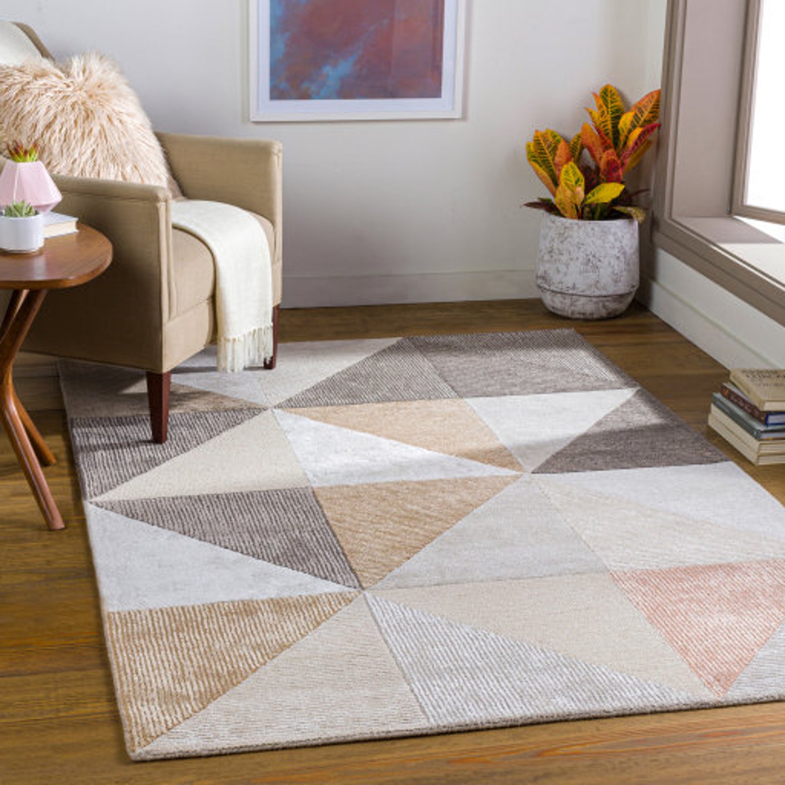 S R RUGS Beautiful Hand tufted rugs Geometric Pattern With Etsy