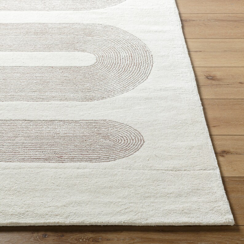 Offwhite Rug, Hand Tufted, 5x7, 5x8, 6x8, 6x9, 6x10, Handmade, Wool