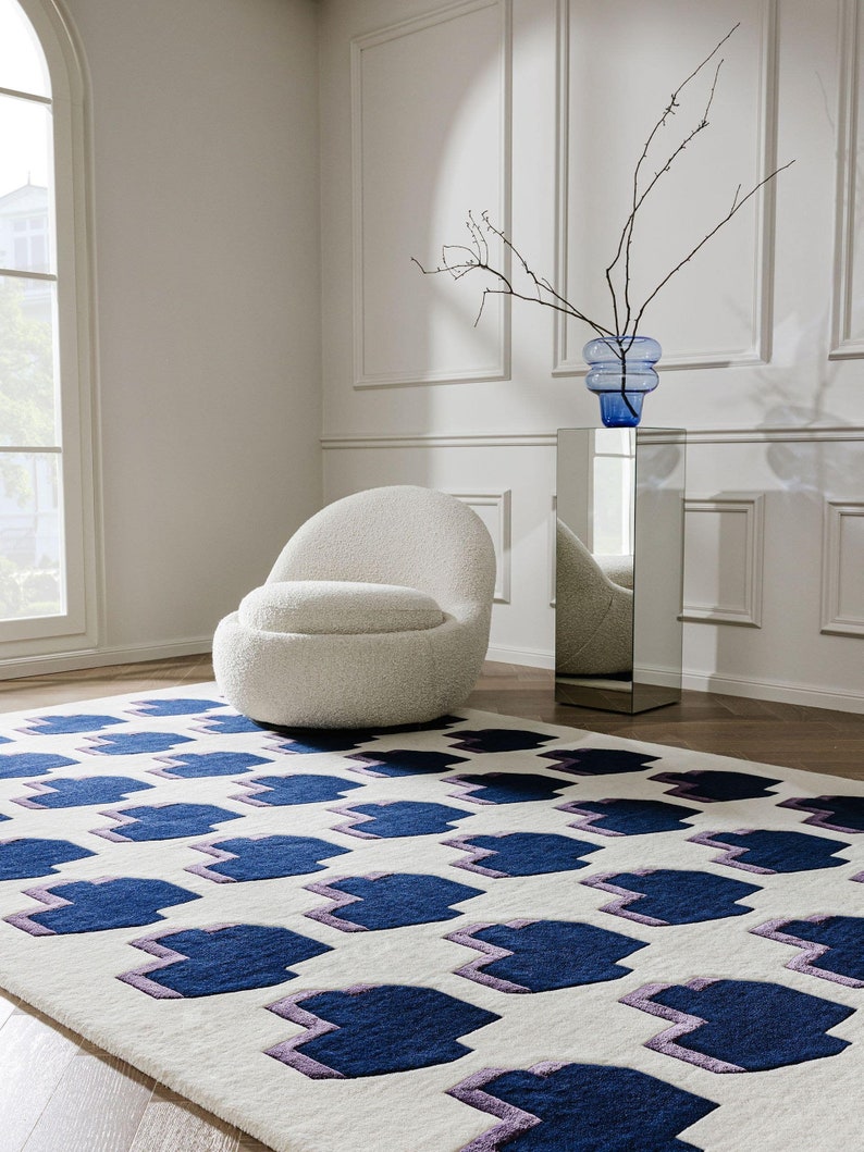 Wool Rug 12x14, 10x14, 12x14, Hand Tuffed, Bedroom Carpet, Tufted