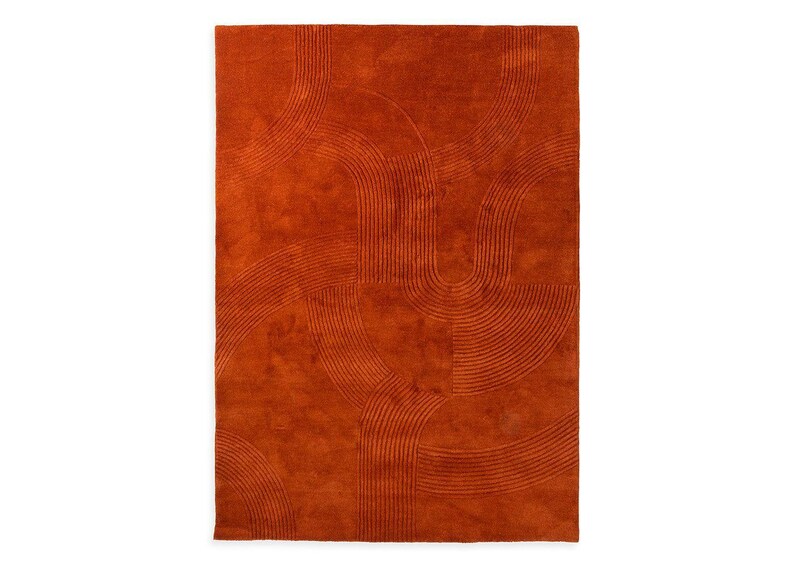 Rust Terracotta Rugs Large Area Rug 7x9, 7x10, 8x10, 8x11, 9x10 Wool