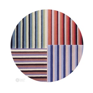 Rainbow Round Rug | Circle Shape | Best For Living, Bed, Hallway | Hand Tufte, 6x6, 7x7, 8x8, 9x9