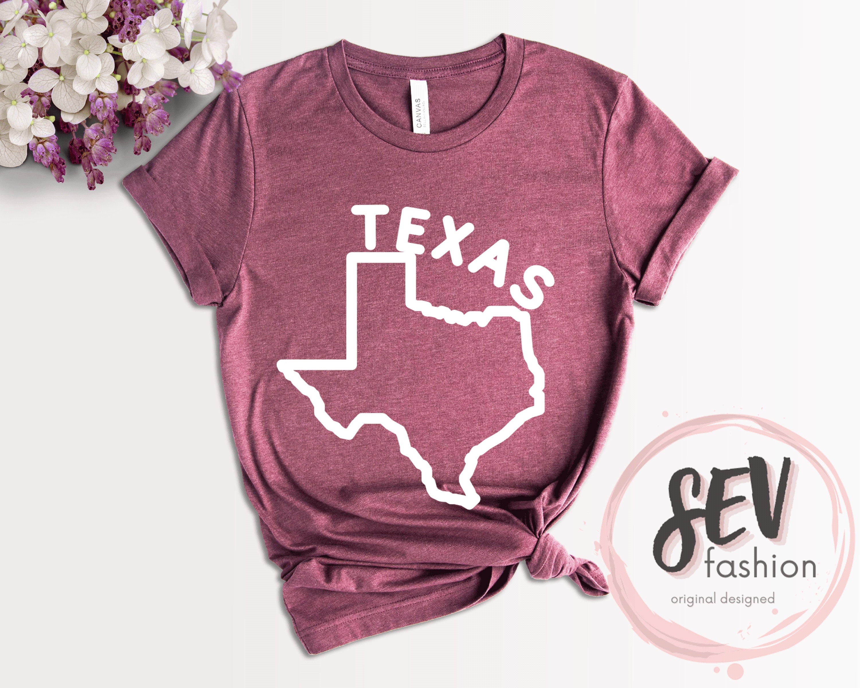 Texas State Map TShirt Texas Home State Shirt USA States Etsy