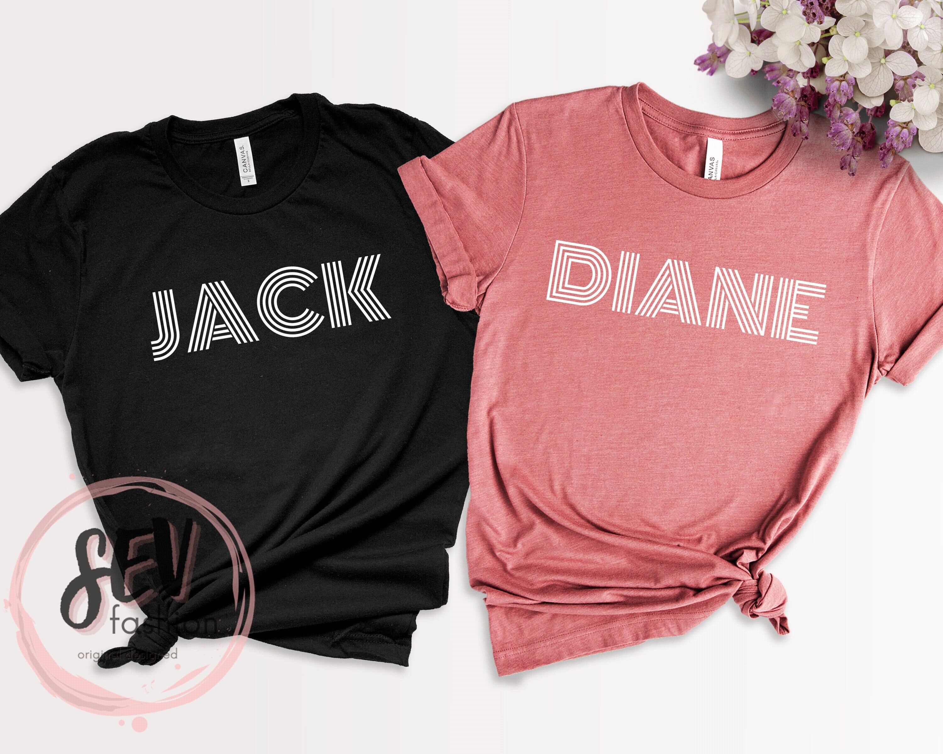 Jack And Diane T-Shirts, Couples Matching Halloween Customs, Husband …
