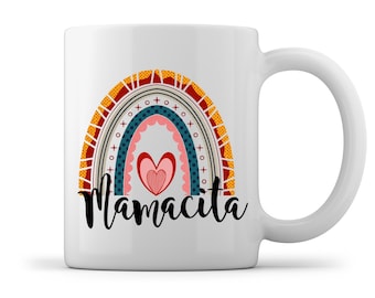 Taza Mamacita, Regalo de taza de mamá, Taza de café Arco iris, Regalo del Día de las Madres Españolas, Regalo de Baby Shower para la nueva mamá, Regalo de cumpleaños para ella
