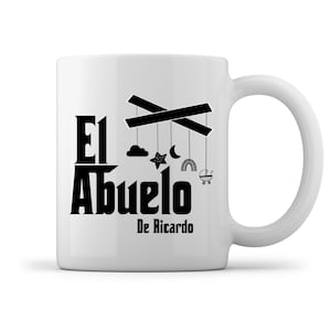 El Abuelo Mug - Personalized Spanish Grandfather Gift, Custom Name Coffee Cup, New Grandpa Gift, Funny Godfather Parody