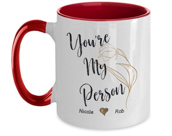 Personalized Coffee Mug Set - Personalized Gift For Couples - Personalized Valentine's Day Gift - Coffee Mug - Mug Set Of 2- Each Holds 13oz - Canada