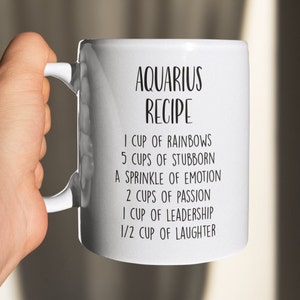 Aquarius Zodiac Mug, Zodiac Gift, Gift for Her, Birthday Gift, Zodiac Mug, Astrology Gift, Aquarius Season