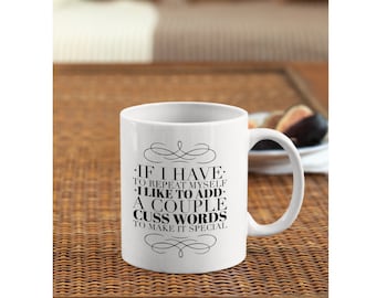 Sarcastic Coffee Mug – Cuss Words, Funny Novelty Gift