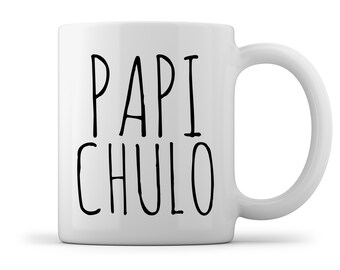 Regalo del Día del Padre Español, Papi Chulo, Taza de café Papi Chulo inspirada en Rae Dunn, Taza de café para Papacito, Regalo para Papi, Papa