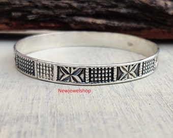 Bracciale in argento sterling autentico, fatto a mano, bracciale di design, bracciale con fiori, bracciale astrologico, bracciale da sposa, gioiello per occasioni speciali, bellissimo,