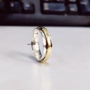 Spinner Ring, 925 sterling silver, Handmade Ring, Beautiful Ring, Brass Silver Ring, Unique Ring, Frienship Ring Simple Ring, Birthday Gift
